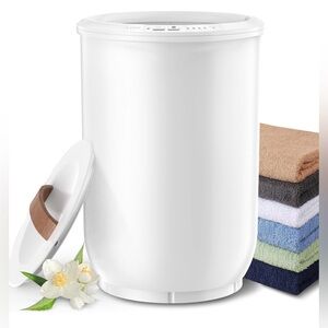 White Home Laundry Hamper with Lid – Modern Bathroom Storage